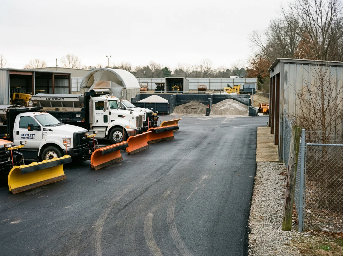Erosion control equipment and site preparation tools ready for deployment on a job site.